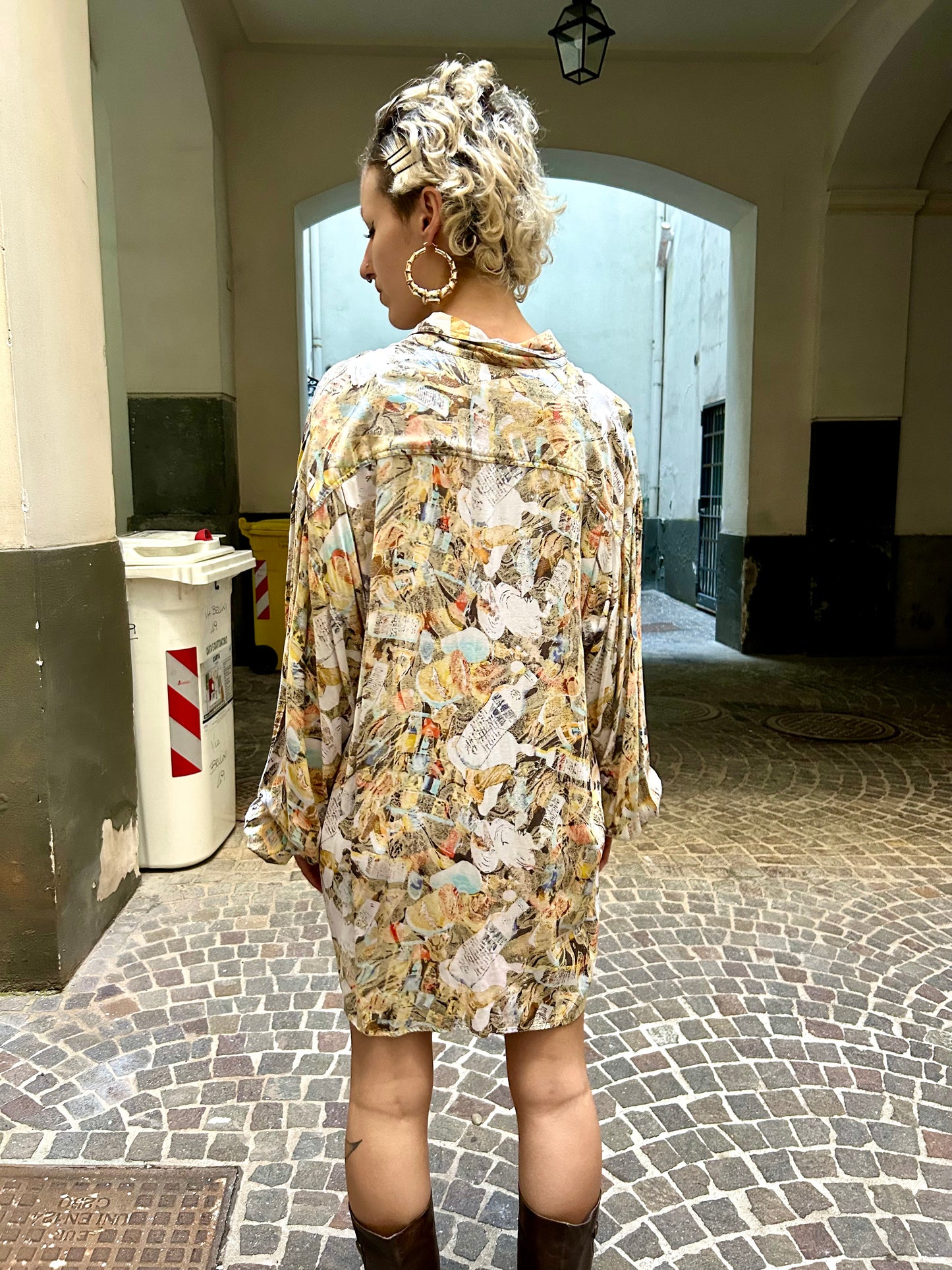 90s Abstract Print Shirt