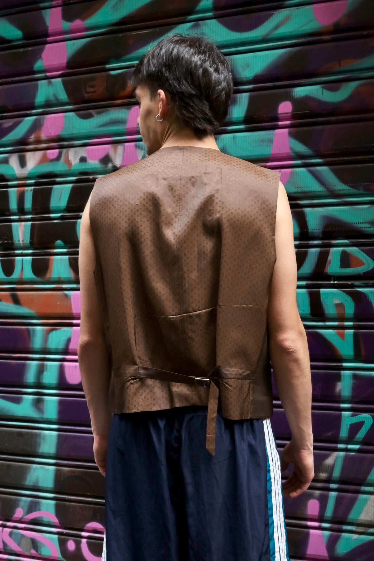 Vintage Yves Saint Laurent Brown Wool Vest