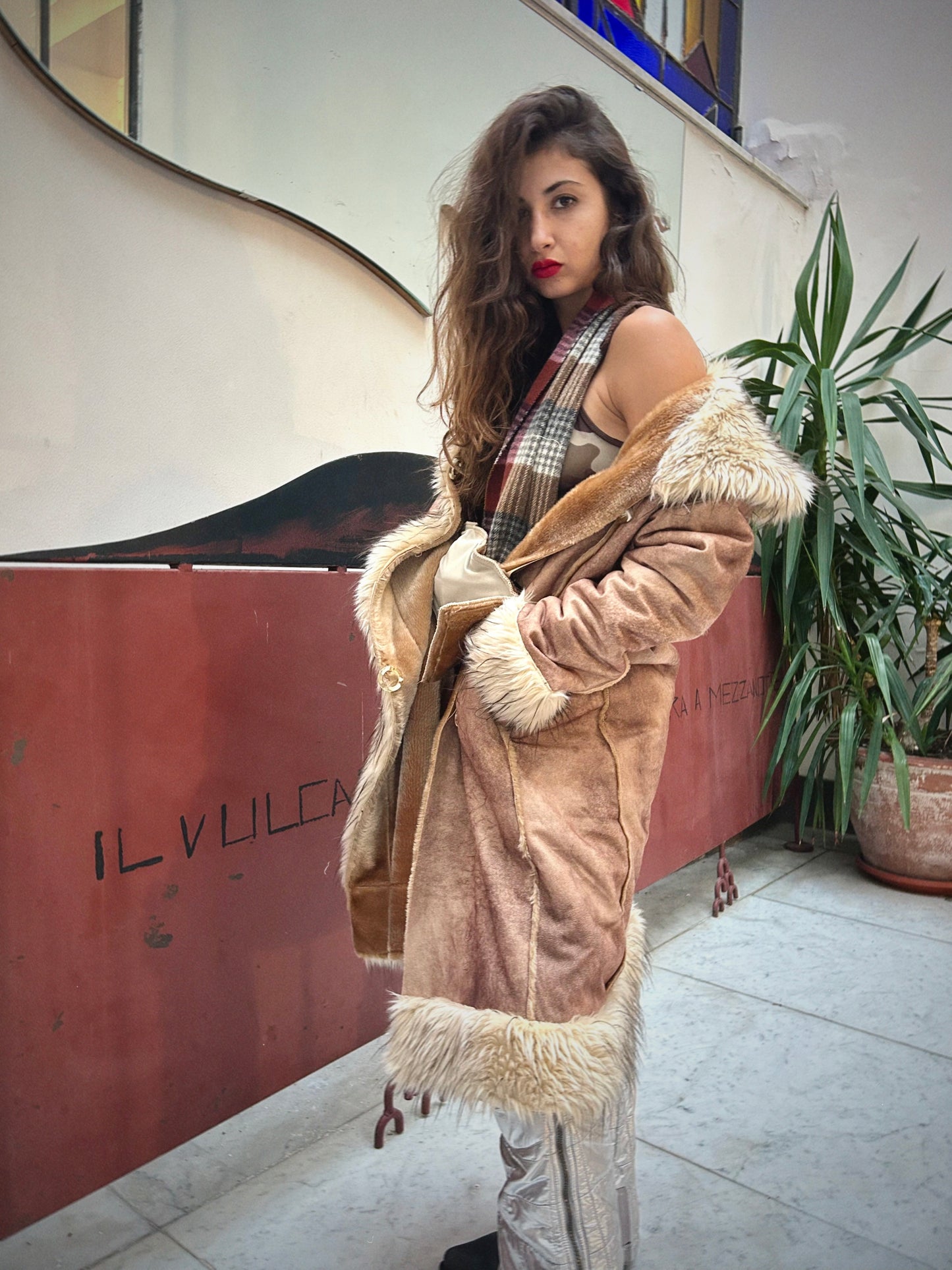 Y2K FAUX FUR COAT