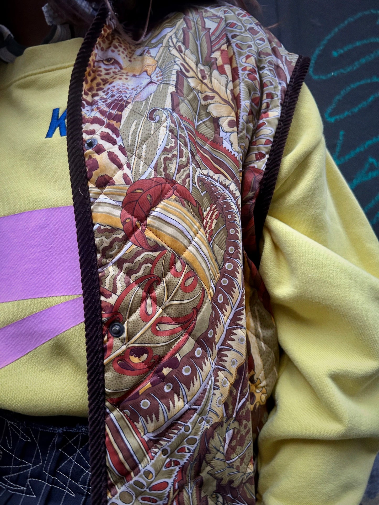 SALVATORE FERRAGAMO VINTAGE “JUNGLE” QUILTED VEST