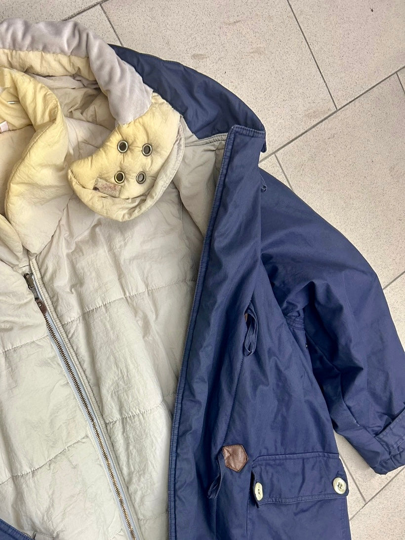 Emporio Armani Vintage 2-in-1 Navy Toggle Parka