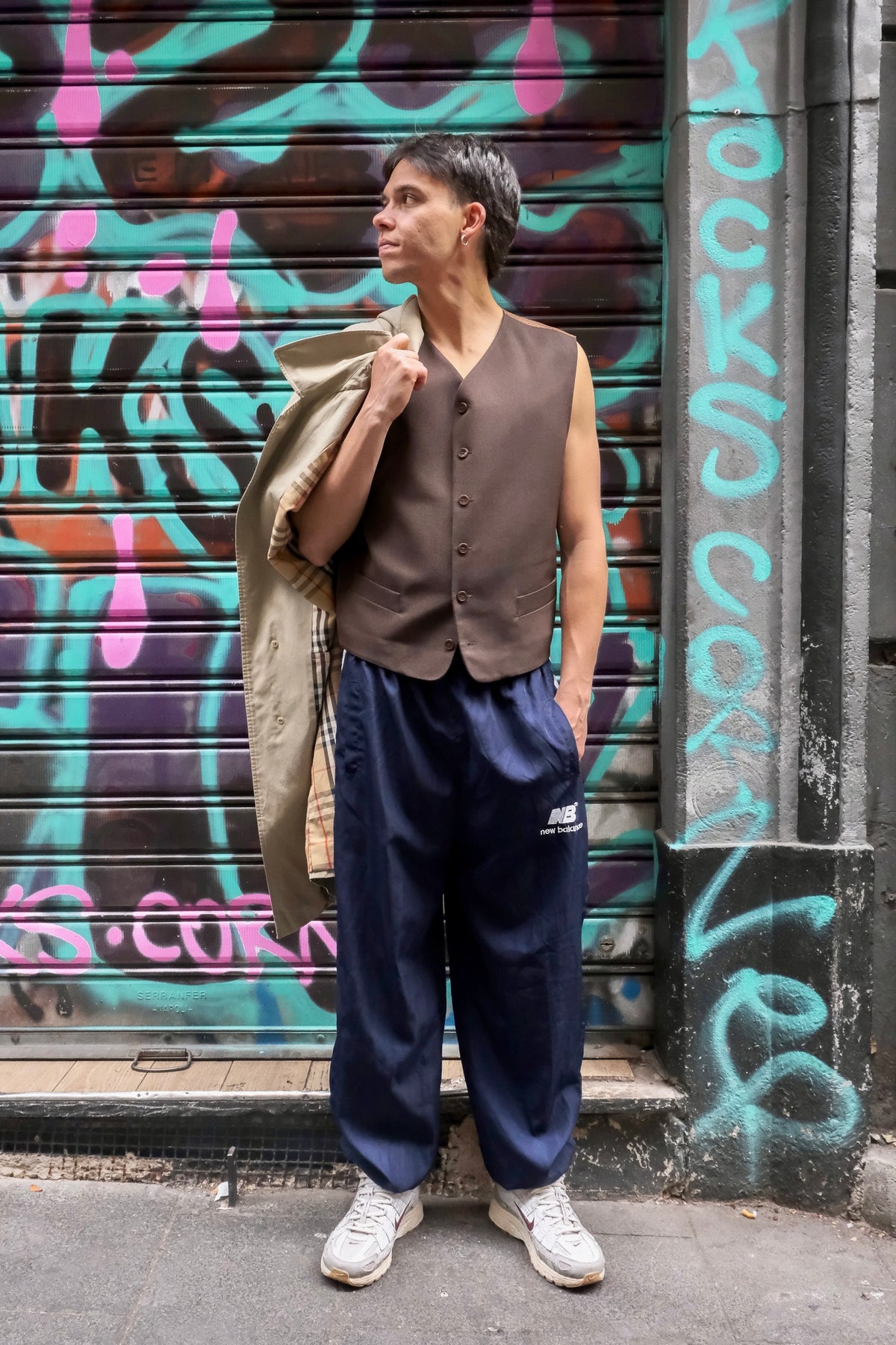 Vintage Yves Saint Laurent Brown Wool Vest