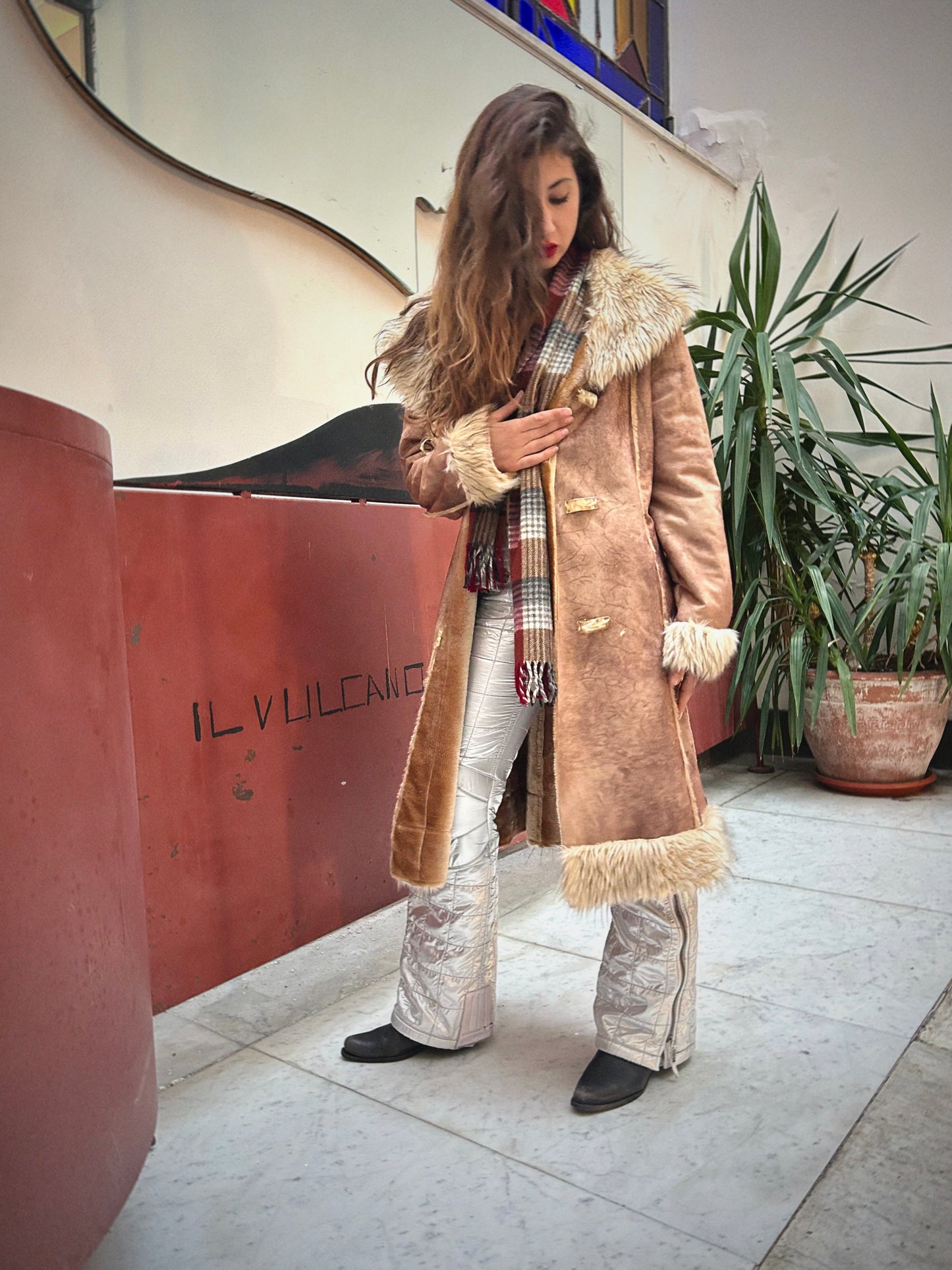 Y2K FAUX FUR COAT