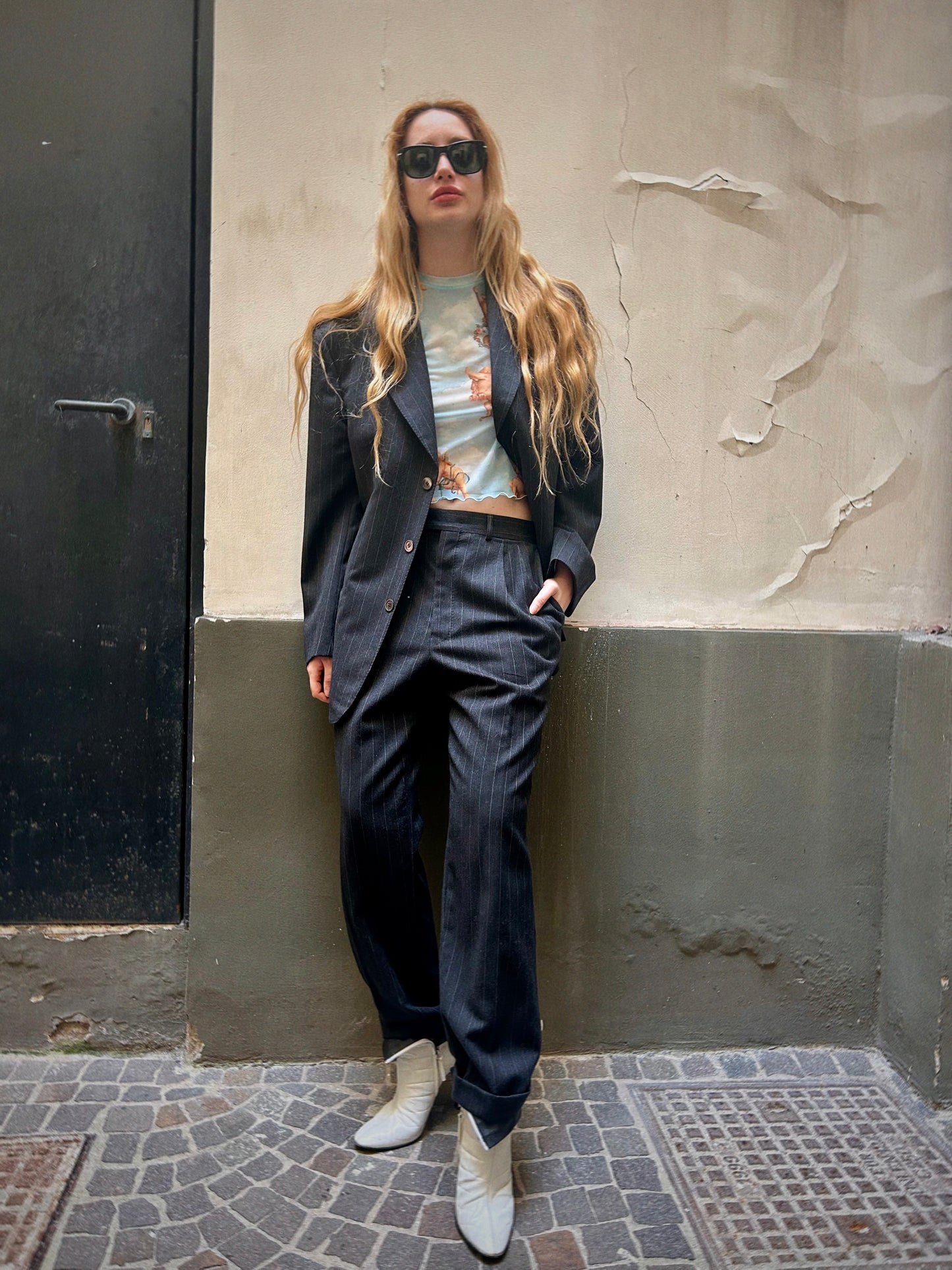 Vintage Pierre Cardin pinstripe suit set