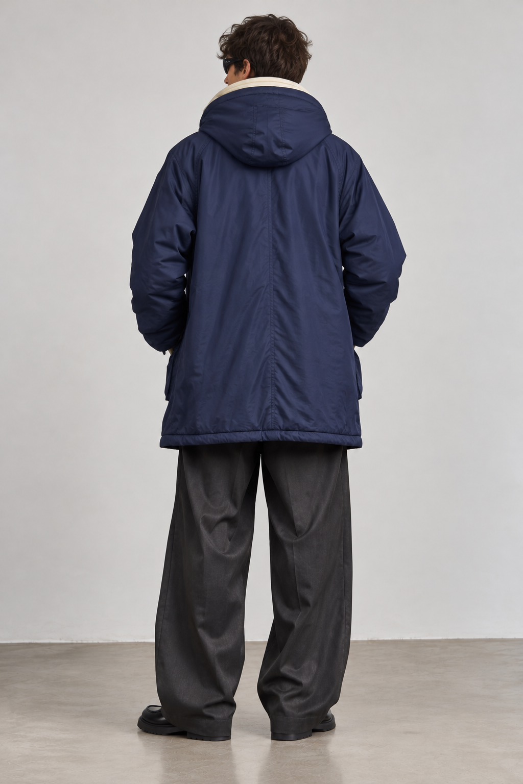 Emporio Armani Vintage 2-in-1 Navy Toggle Parka