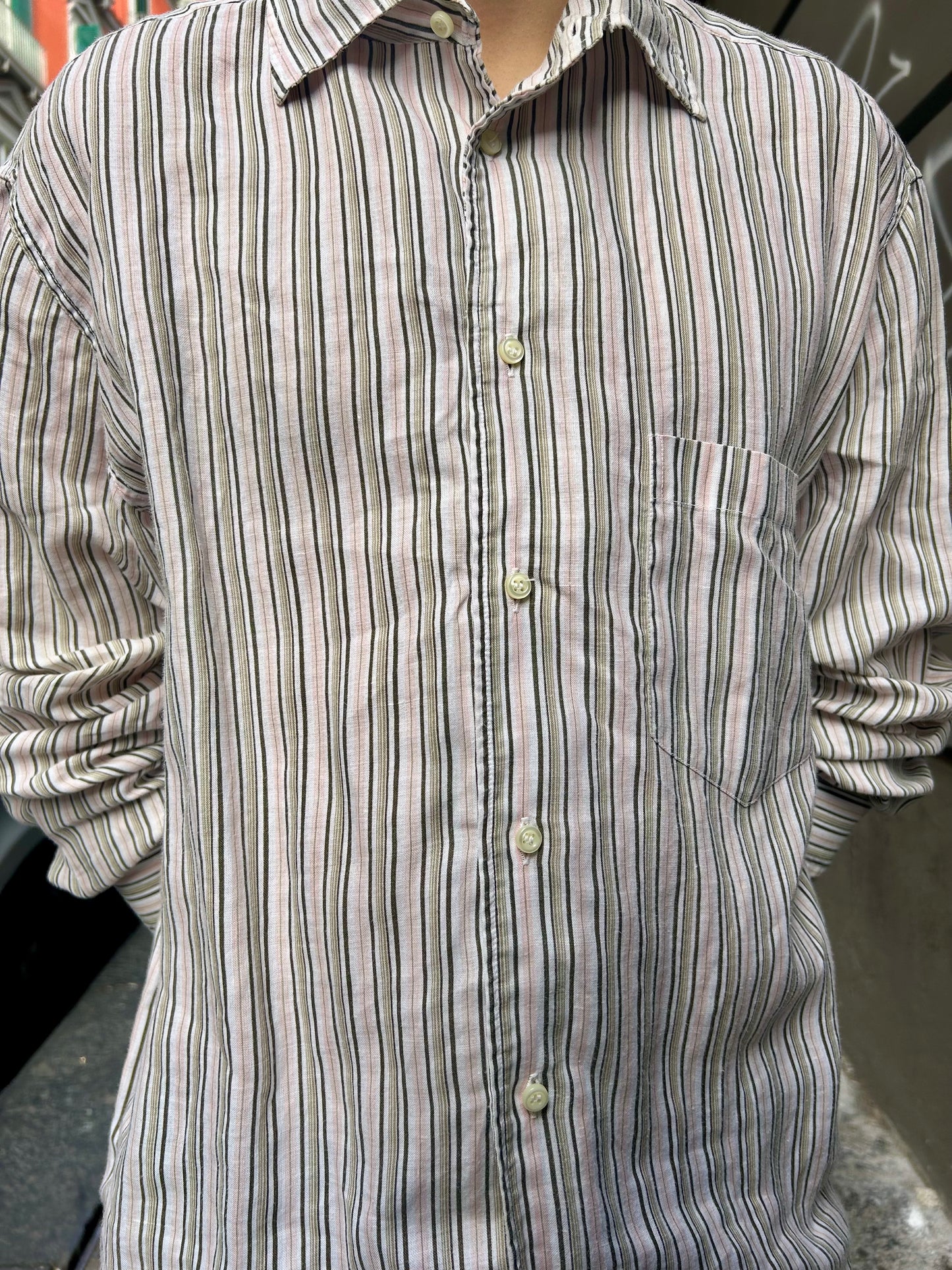 ZEGNA Linen Striped Shirt