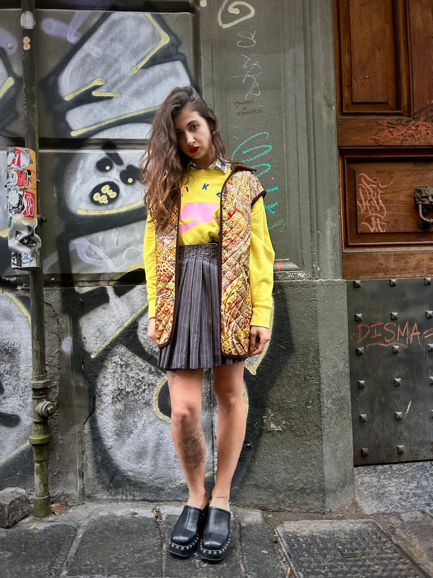 SALVATORE FERRAGAMO VINTAGE “JUNGLE” QUILTED VEST