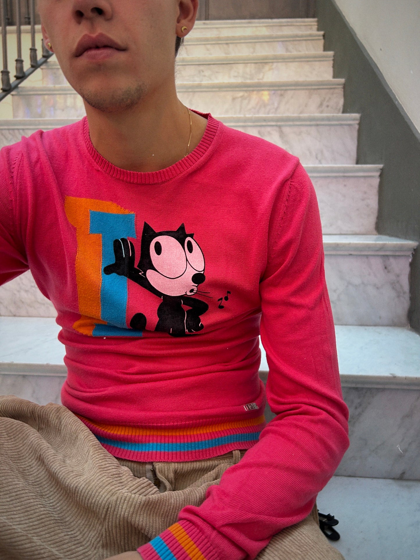 ICEBERG Felix The Cat Cotton Sweater