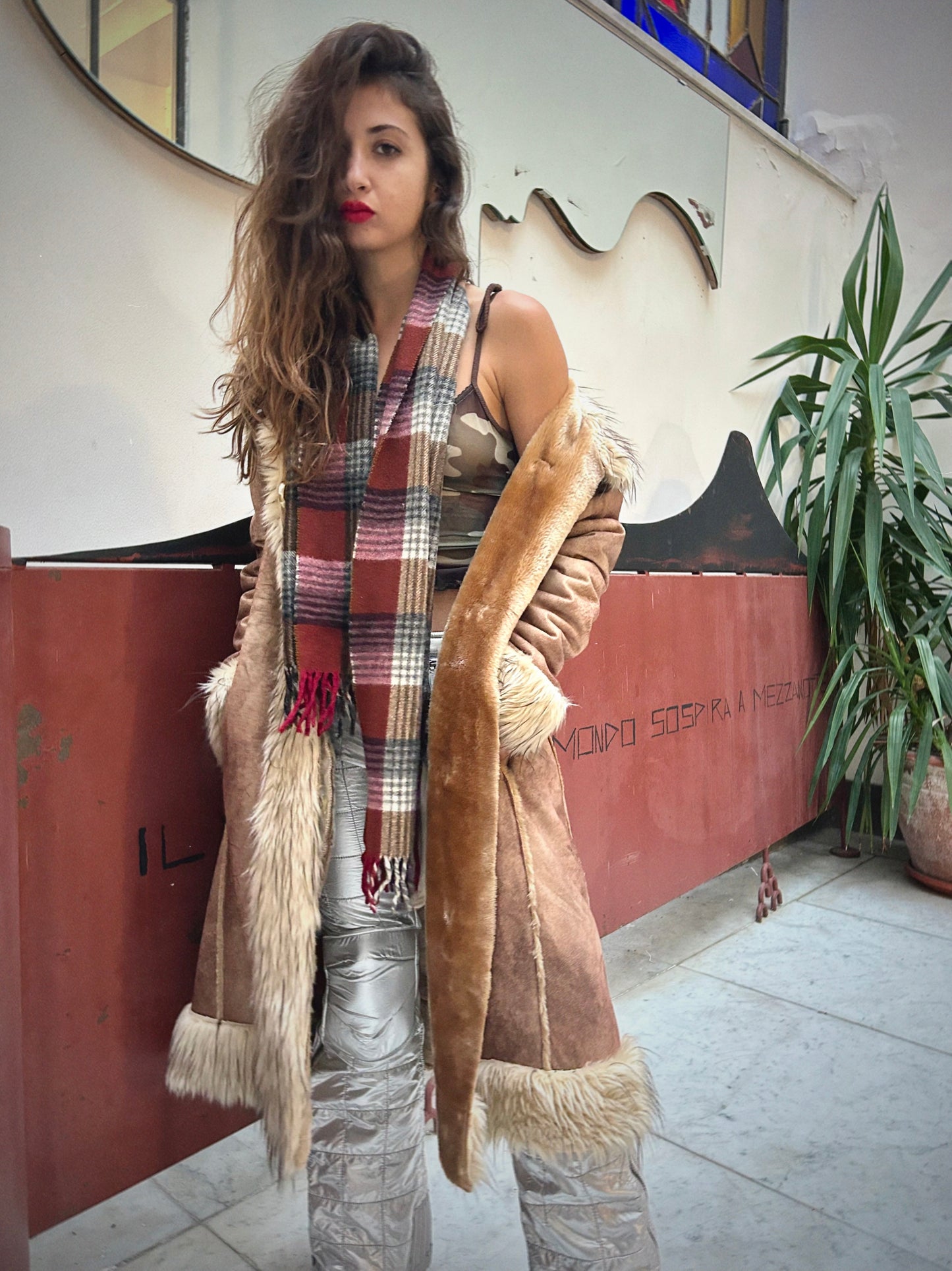 Y2K FAUX FUR COAT