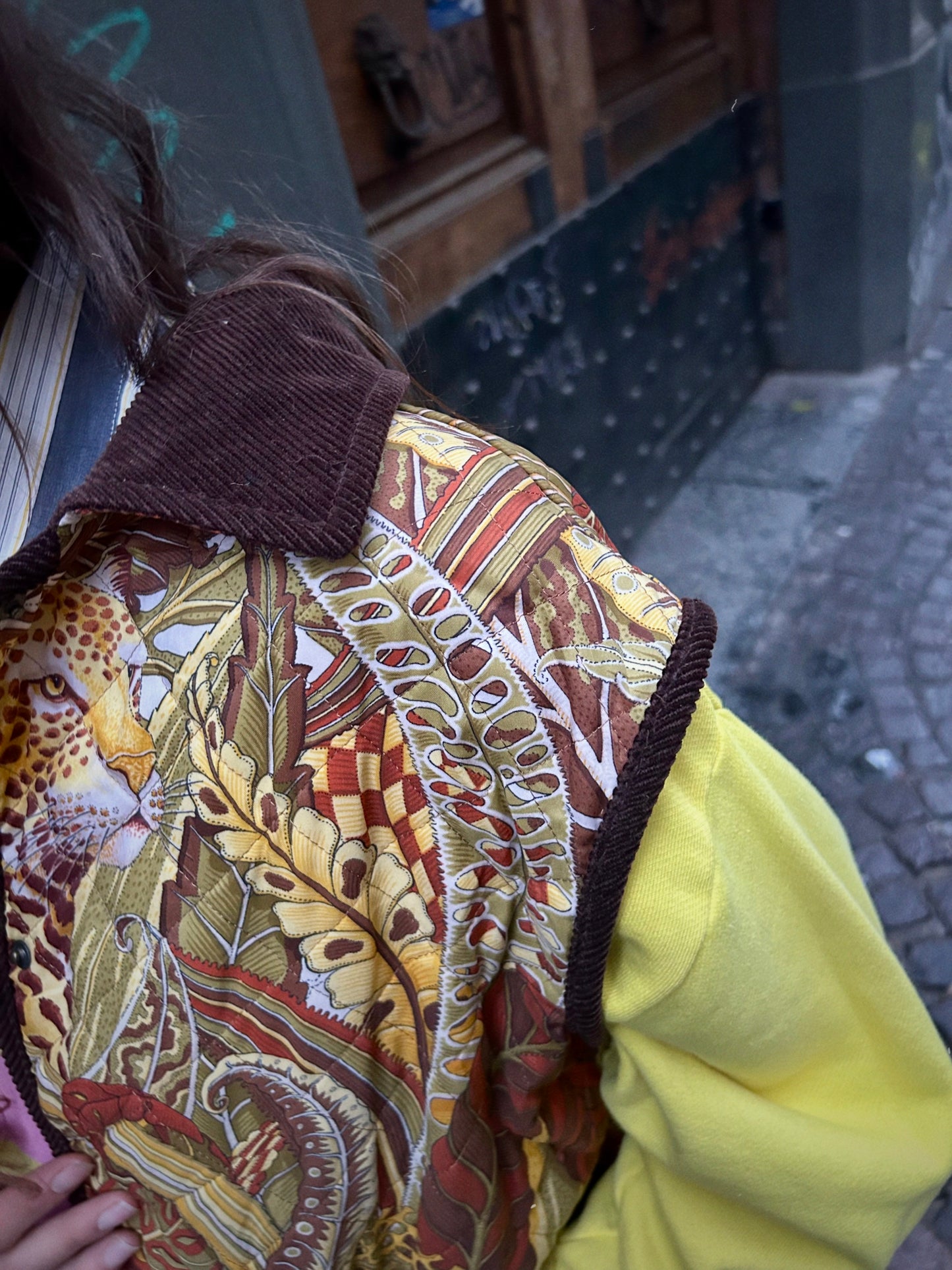 SALVATORE FERRAGAMO VINTAGE “JUNGLE” QUILTED VEST