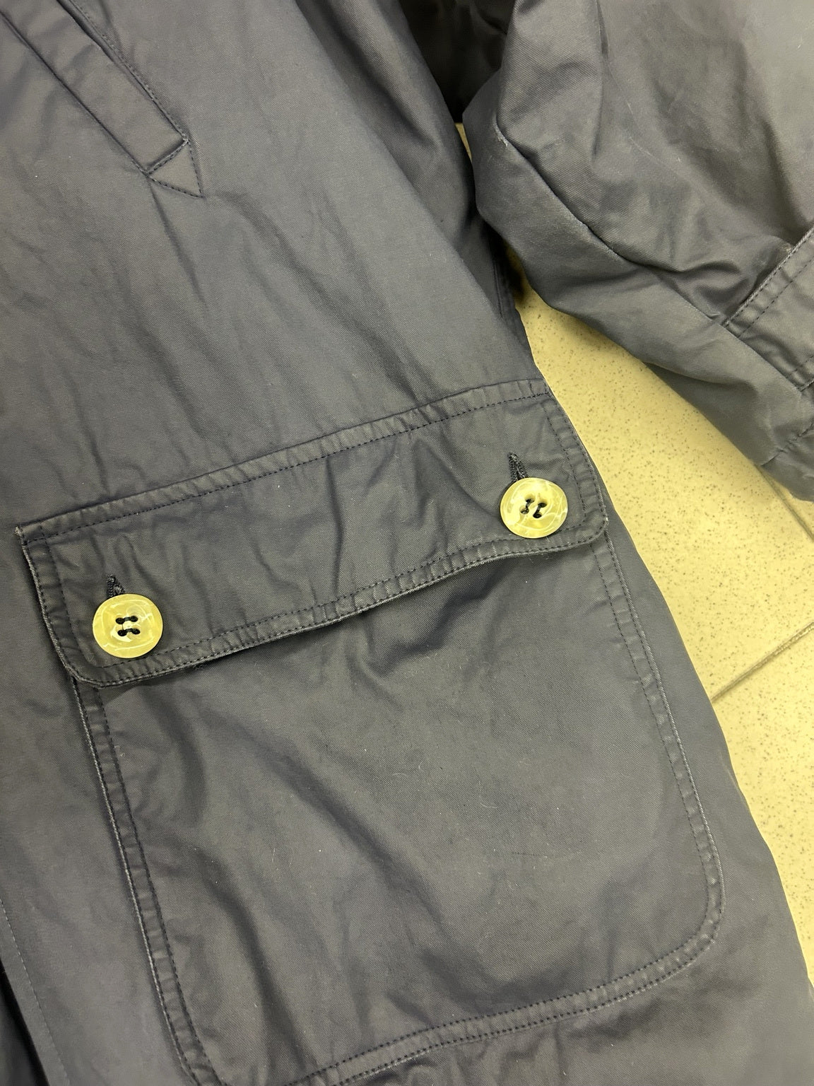 Emporio Armani Vintage 2-in-1 Navy Toggle Parka