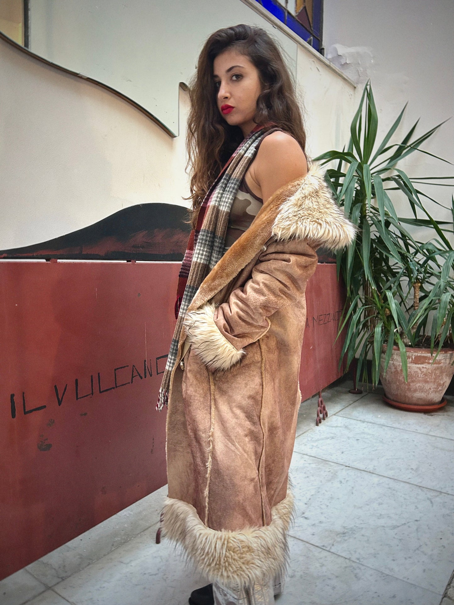 Y2K FAUX FUR COAT