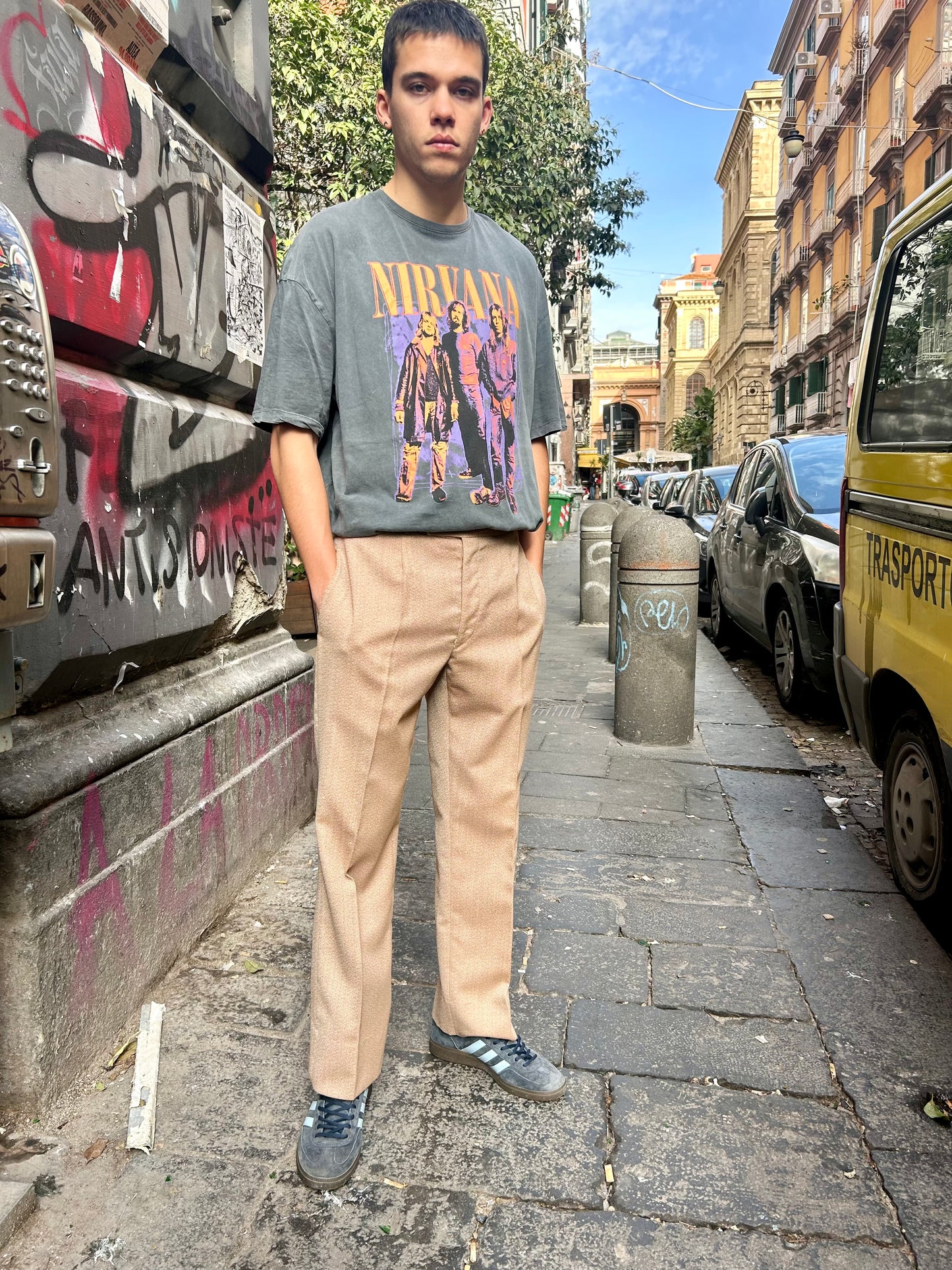Vintage Nirvana Tee — Washed Grey