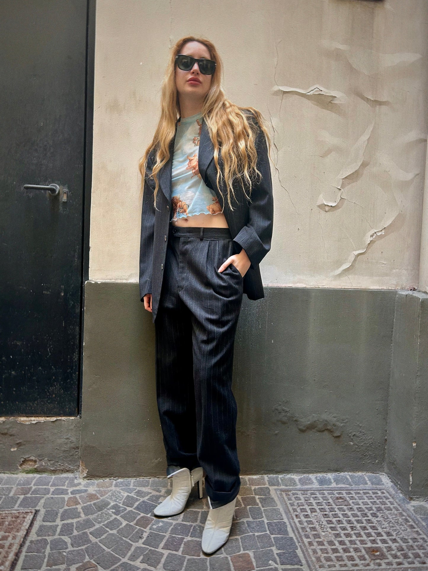 Vintage Pierre Cardin pinstripe suit set