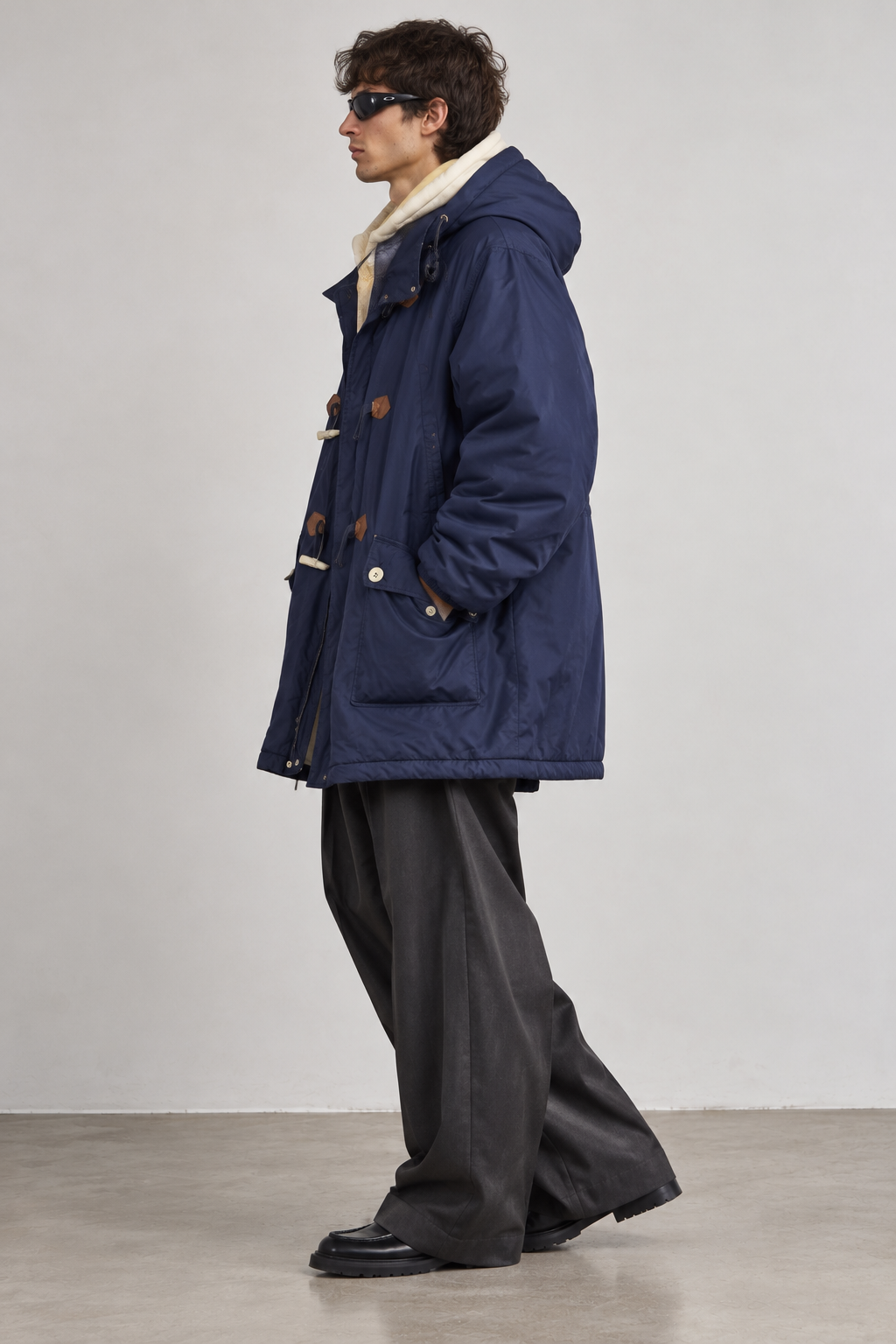 Emporio Armani Vintage 2-in-1 Navy Toggle Parka