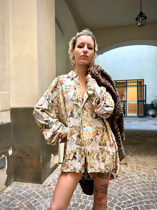 90s Abstract Print Shirt
