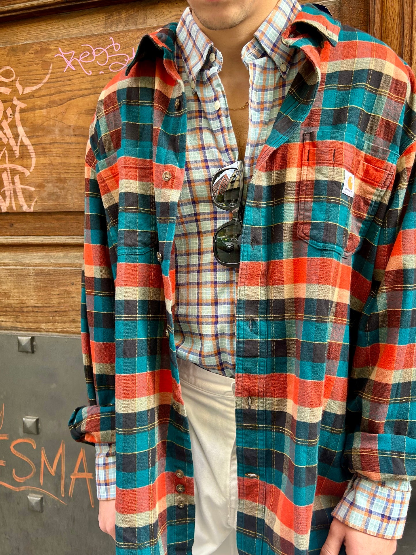 Vintage Carhartt Plaid Flannel Shirt