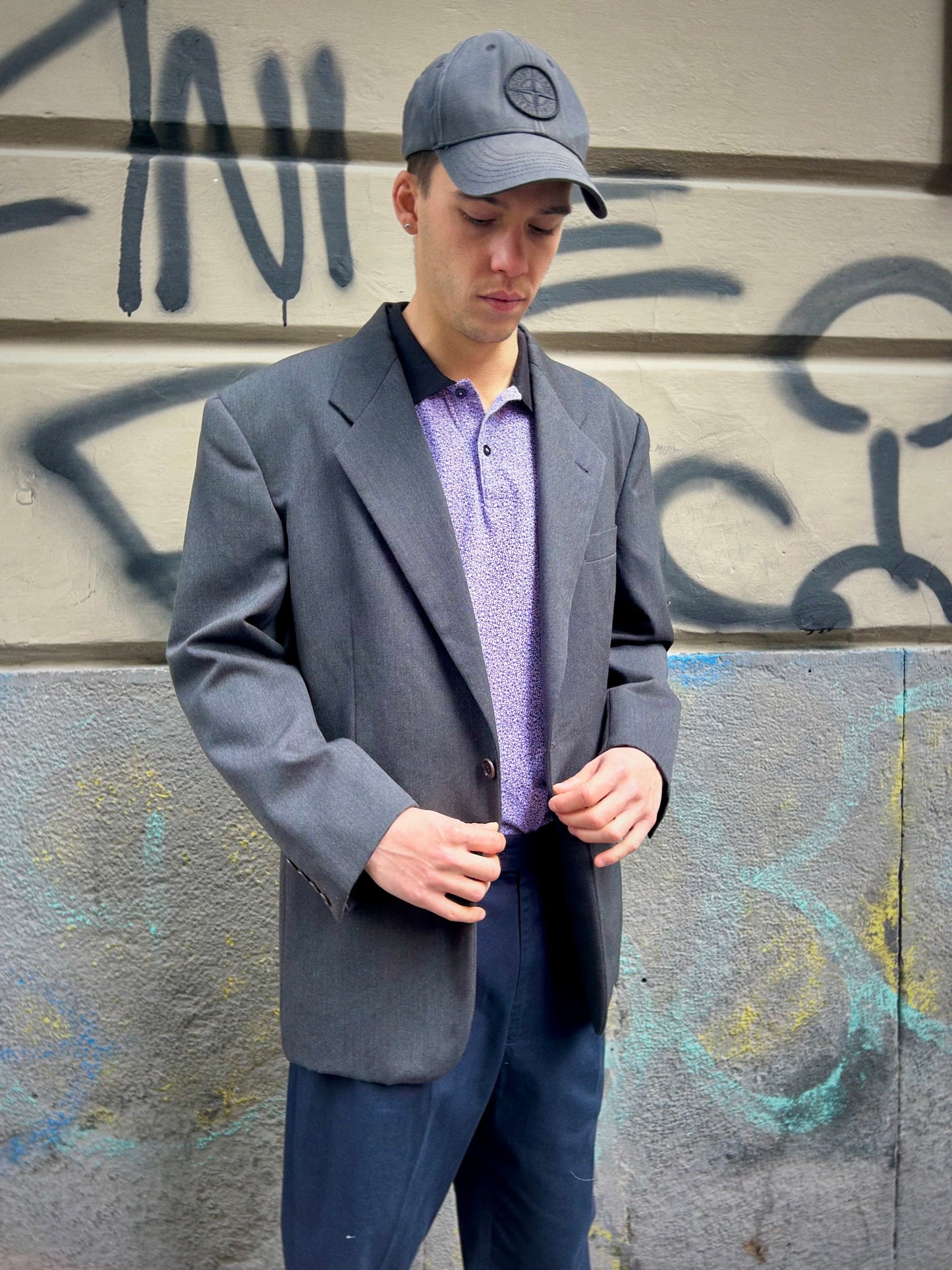 VINTAGE VALENTINO COUTURE 90s OVERSIZED WOOL BLAZER