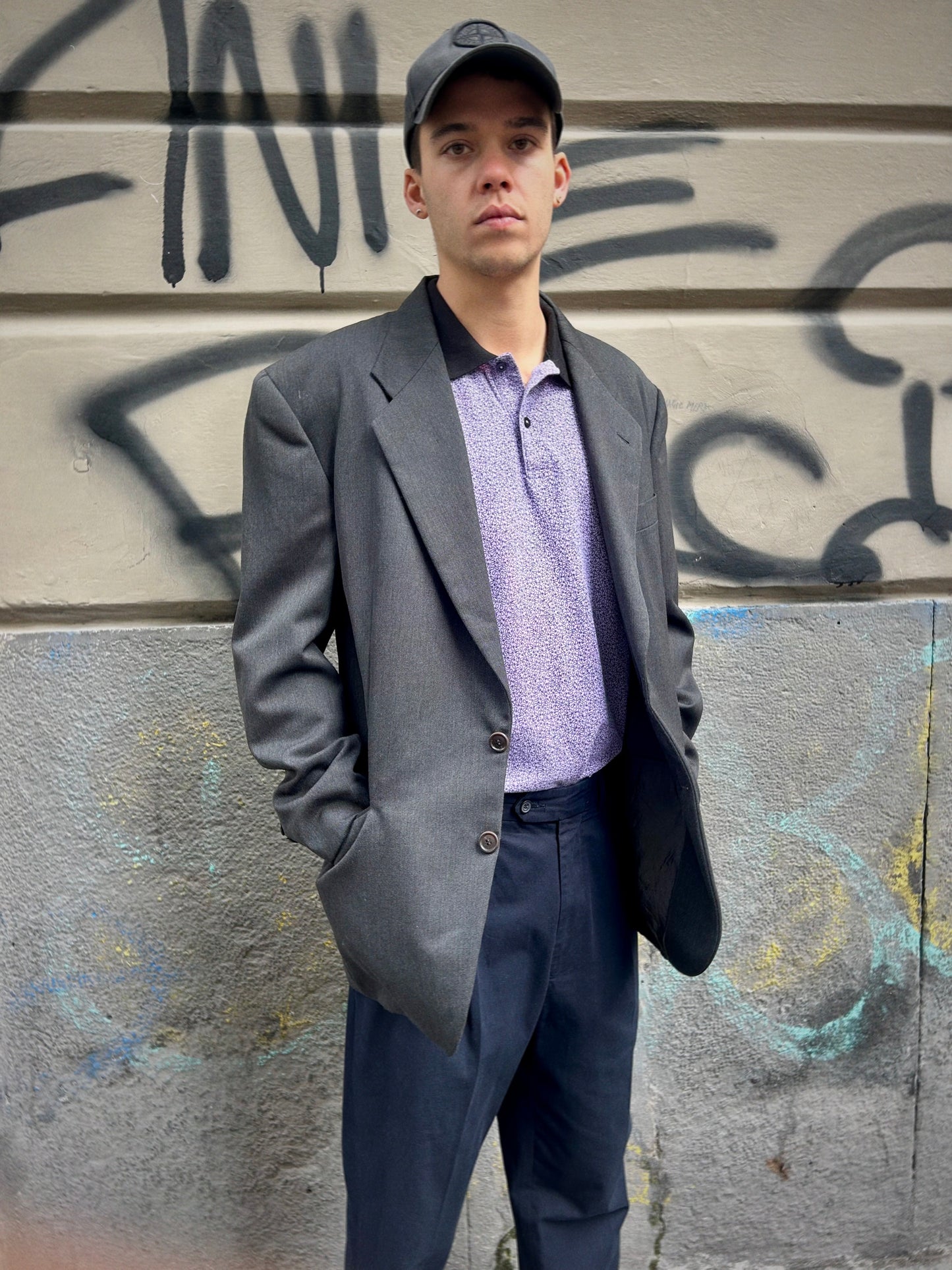 VINTAGE VALENTINO COUTURE 90s OVERSIZED WOOL BLAZER